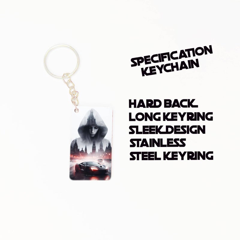 OUTFITQUE OUTFITQUE Premium (Pack of 2) Anime-338 Printed Long Keychain For Bike, Scooty, Car, MDF Keyholder - Image 3