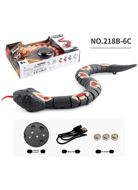 Source Manufacturers Electric Infrared Remote Control Snake Strange Trick Funny Electronic Pet Induction Mouse Toy-Color:218B-6C Remote Control Snake 218g