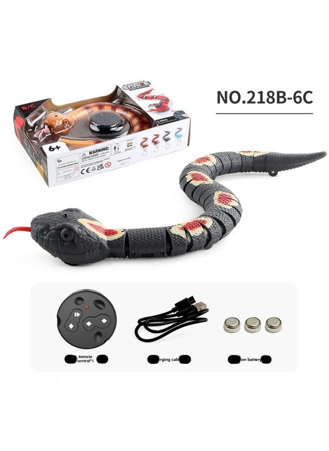 Source Manufacturers Electric Infrared Remote Control Snake Strange Trick Funny Electronic Pet Induction Mouse Toy-Color:218B-6C Remote Control Snake 218g  - Image 1