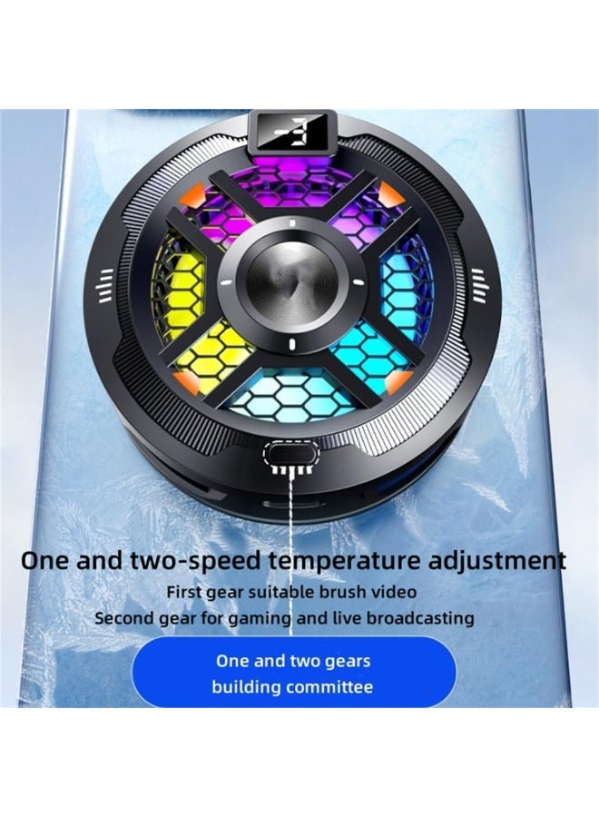 Magnetic phone cooler, gaming-grade, dual-mode/temperature display, portable cooler, suitable for iPhone MagSafe series/Android/iPad/tablets, phone cooling. - Image 3