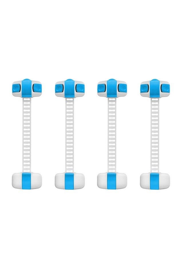 Safe-O-Kid - Safe O Kid Adjustable Medium Multi Purpose Child Safety Lock Pack Of 4 Blue - Image 1