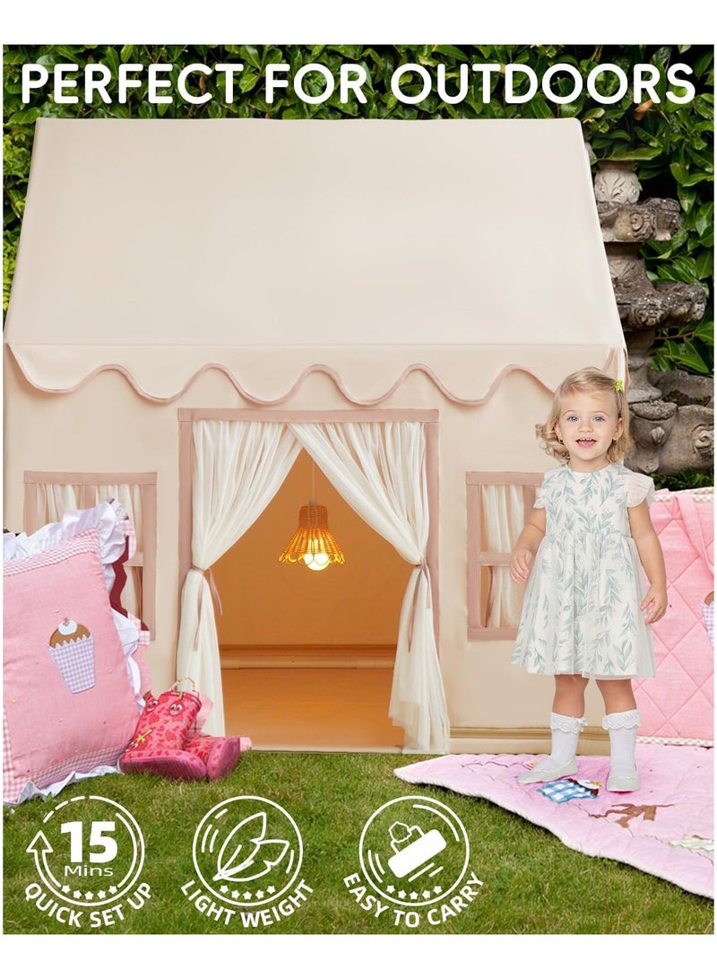 Playhouse Play Tent for Kids-Portable with Padded Mat, Star Lights, Carry Bag, Kids Play Tent Indoor & Outdoor, Washable Kids Play House for Toddler  - Image 3
