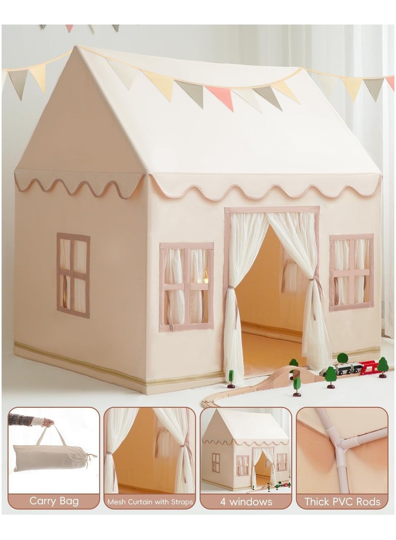 Playhouse Play Tent for Kids-Portable with Padded Mat, Star Lights, Carry Bag, Kids Play Tent Indoor & Outdoor, Washable Kids Play House for Toddler  - Image 4