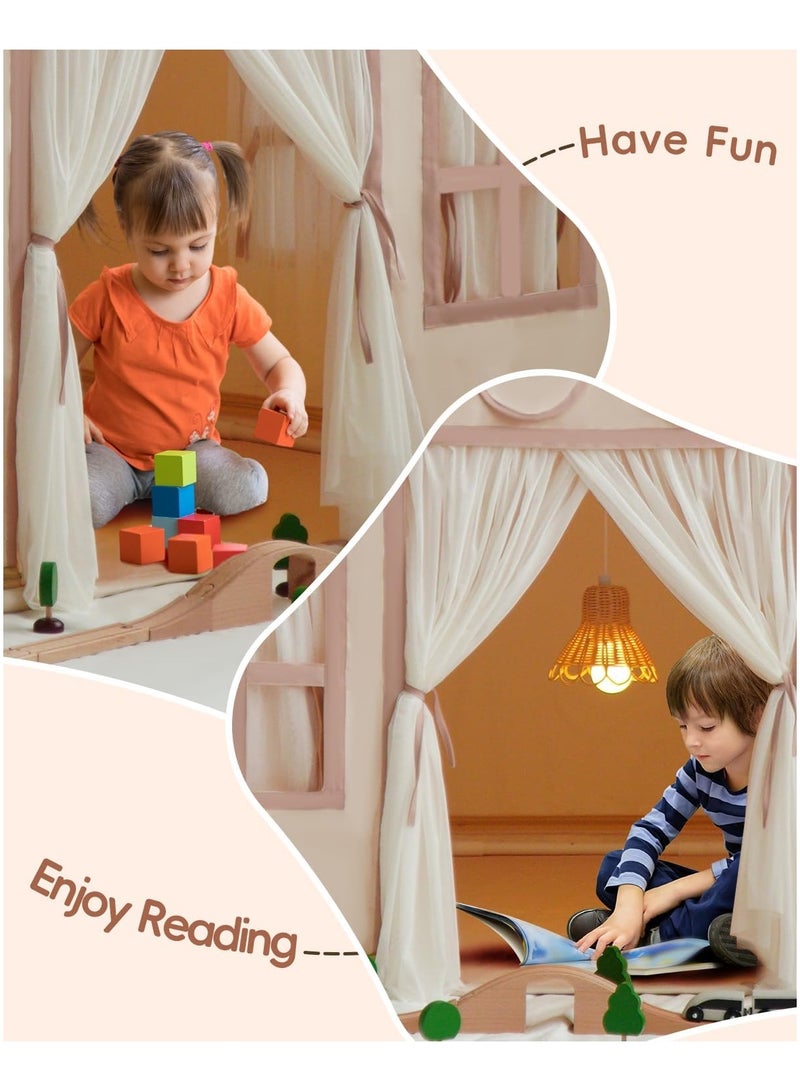 Playhouse Play Tent for Kids-Portable with Padded Mat, Star Lights, Carry Bag, Kids Play Tent Indoor & Outdoor, Washable Kids Play House for Toddler  - Image 5