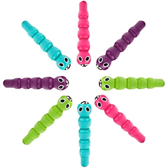 8 COLORED WORMS REFILL - REPLACEMENT PARTS SET FOR 2+ YEAR OLD BOYS AND GIRLS FEED CHICK GAME - DEVELOPS FINE MOTOR AND PROBLEM SOLVING SKILLS - Image 2