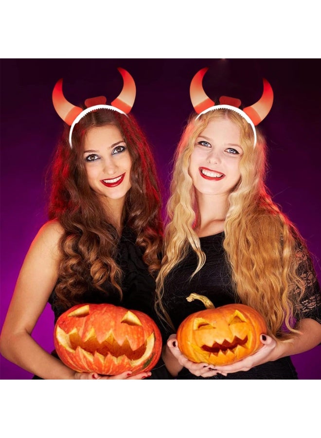ThePartyPopper 1 Pc Devil Ear Glow Horn Headband Light Up LED Devil Horns for Halloween Costume - Image 5
