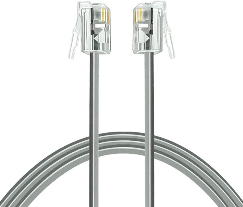 NECABLES Phone Cord 6ft Telephone Cord Phone Cable RJ11 6P4C Male to Male for Landline and Fax - 6 Feet - Image 1
