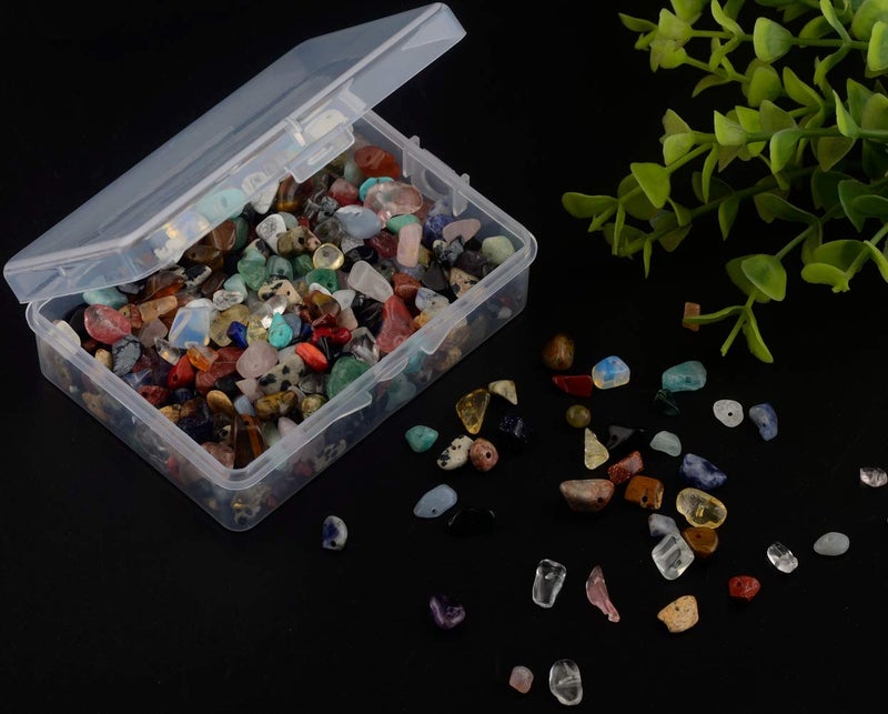 Cmidy Natural Chip Stone Beads Multicolor 5-8mm About 400 Pieces Irregular Gemstones Healing Crystal Loose Rocks Bead Hole Drilled DIY for Bracelet Jewelry Making Crafting (5-8mm, Multicolor) - Image 3