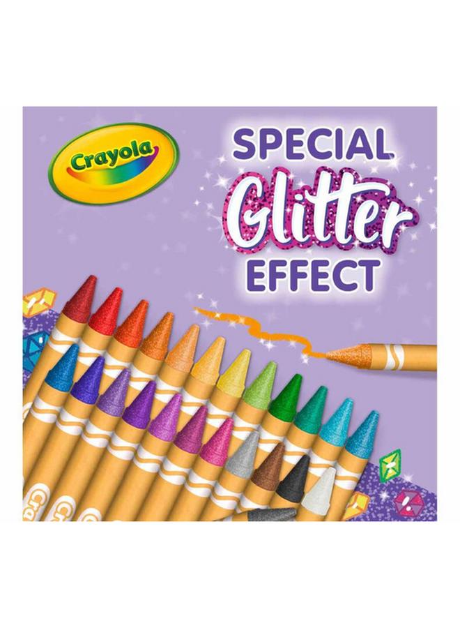 Crayola 24-Piece Nontoxic Glitter Crayon Set Multicolor CRA5237150001 - Image 3