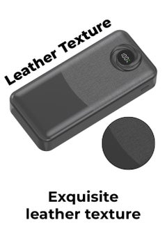 glassology 20000mAh Power Bank, PD20W + QC 22.5W Fast Charging, Polymer Battery, 2 USB Output Ports, Digital Display Power, Strong LCD Light, Compatible with iPhone, Samsung Galaxy, Apple Watch, AirPods, iPad (Black)  - Image 4