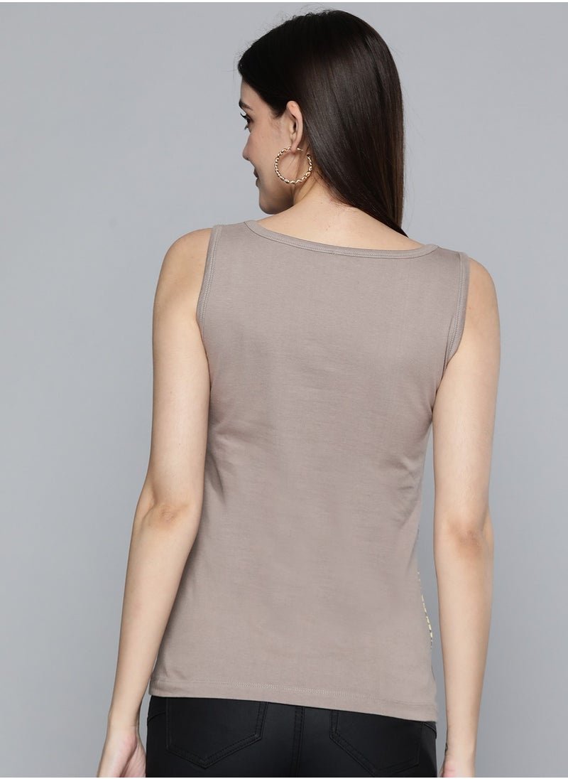 No branded - Women Sleeveless Printed Top - Image 1