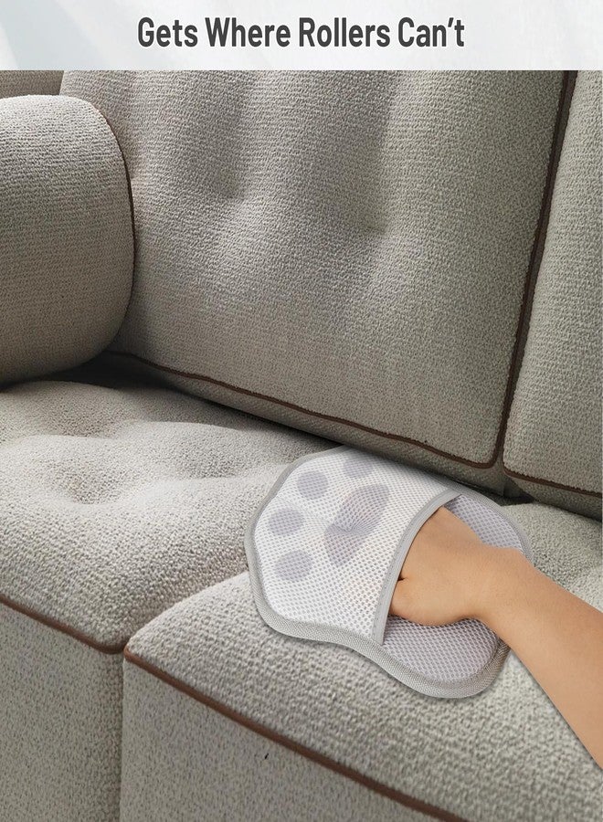 HASSLICKIT Paw-Shaped Pet Hair Removal Glove – Electrostatic Cat & Dog Hair Remover for Furniture, Clothes, Carpet & Car Seats – Cute Reusable Multi-Surface Lint & Fur Removal Tool (Grey) - Image 5