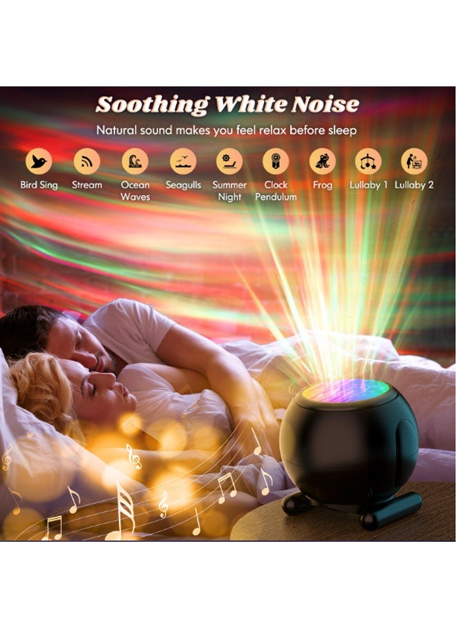 كيلا جهاز عرض المجرة، جهاز عرض النجوم، مكبر صوت بلوتوث مدمج، جهاز تحكم عن بعد، تصميم قابل للتعديل بزاوية 360 درجة، جهاز عرض ضوء ليلي للأطفال والكبار، جهاز عرض ضوضاء بيضاء للشفق القطبي للديكور المنزلي/الاسترخاء/الموسيقى/الهدايا - Image 5