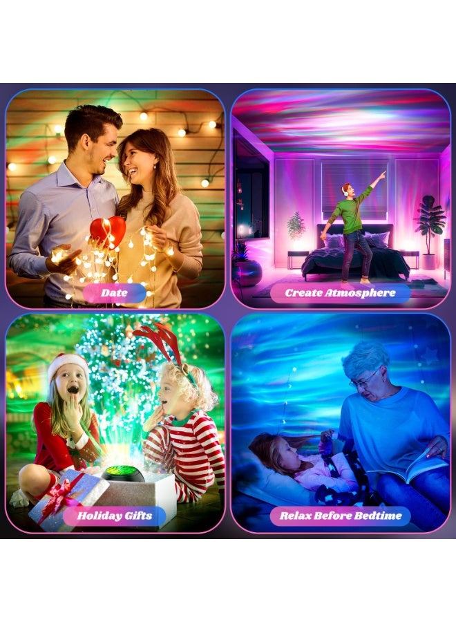 كيلا جهاز عرض المجرة، جهاز عرض النجوم، مكبر صوت بلوتوث مدمج، جهاز تحكم عن بعد، تصميم قابل للتعديل بزاوية 360 درجة، جهاز عرض ضوء ليلي للأطفال والكبار، جهاز عرض ضوضاء بيضاء للشفق القطبي للديكور المنزلي/الاسترخاء/الموسيقى/الهدايا - Image 4