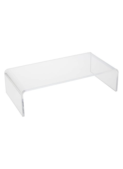Clear Acrylic Stand for Computer Laptop TV, Display Risers, Jewelry Display Stand, Figure Showcase, Clear Dessert Table (Size 380 x 197 x 100mm, Thickness 10mm)