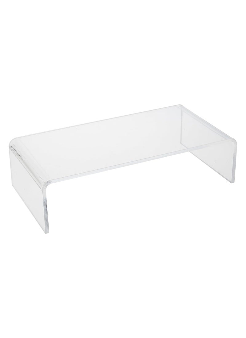 Clear Acrylic Stand for Computer Laptop TV, Display Risers, Jewelry Display Stand, Figure Showcase, Clear Dessert Table (Size 380 x 197 x 100mm, Thickness 10mm)