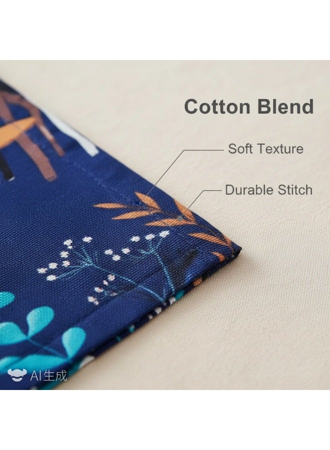 Bluejw Artistic Cartoon-Patterned Lower-Tier Curtains Cotton-Blend Fabric Dormitory Bed Curtains Essential For Private Dormitory Spaces - Image 5