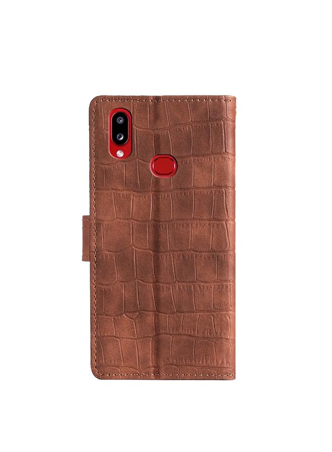 S-TOP Case For Samsung Galaxy A10s Skin Feel Crocodile Texture Magnetic Clasp Horizontal Flip PU Leather Case with Holder & Card Slots & Wallet - Image 3