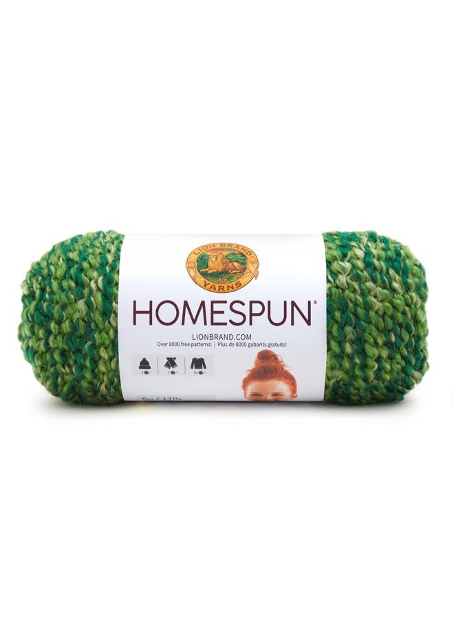 Lion Brand Yarn Homespun Yarn, Soft Bulky Yarn for Knitting, Crocheting, and Crafting, 1 Pack, Forest - Image 1