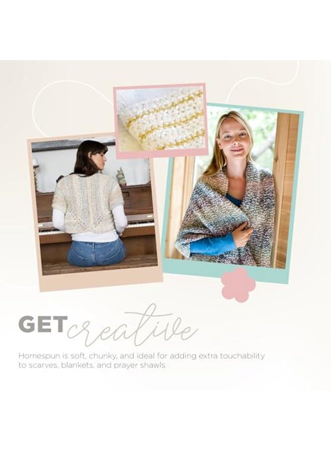 Lion Brand Yarn Homespun Yarn, Soft Bulky Yarn for Knitting, Crocheting, and Crafting, 1 Pack, Forest - Image 5