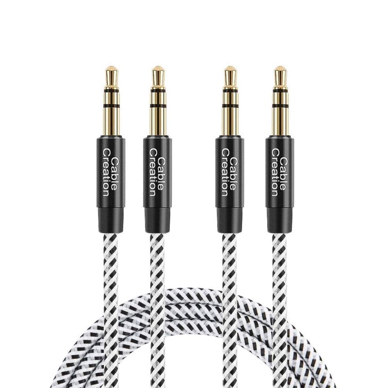 CableCreation كابل كرييشن 2-باك كابل صوت 3.5 مم (3 أقدام / 0.9 متر) ، كابل صوت ستيريو ذكر إلى ذكر 3.5 مم للسيارة ، سماعات الرأس ، الهواتف الذكية ، إيكو دوت ، أنظمة الصوت المنزلية / السيارة ، أجهزة الكمبيوتر المحمولة ، مكبرات الصوت والمزيد - Image 1
