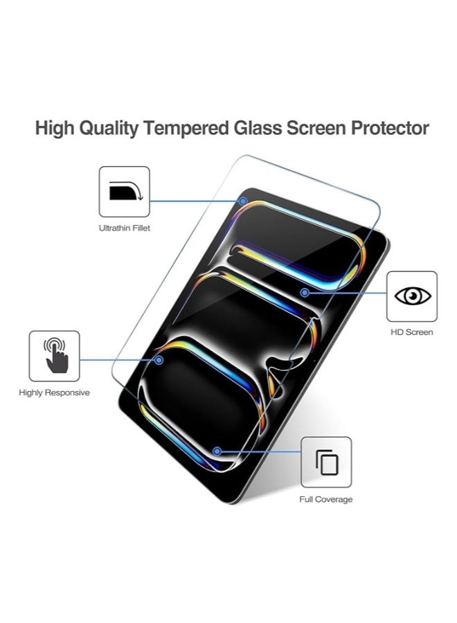 【2pcs】 Screen Protector for iPad Pro 13-inch(M4)/ iPad Air 13-inch(M2) 2024, Tempered Glass Screen Protector for iPad Pro 13/iPad Air 13 2024 - Image 3