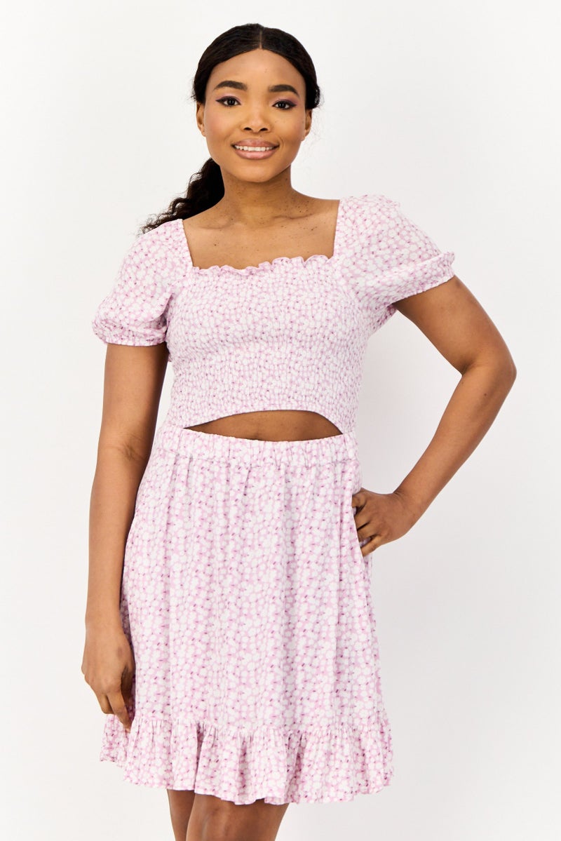 ONLY Women Floral Print Casual Mini Dress, Multicolor - Image 1