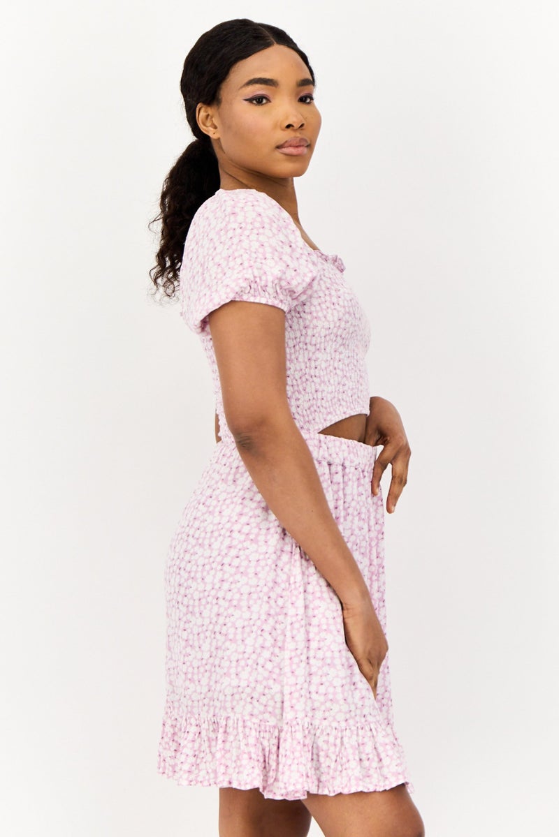 ONLY Women Floral Print Casual Mini Dress, Multicolor - Image 3