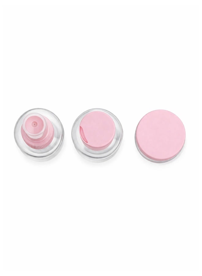Crazy Boss 3pc Refillable Travel Bottle Set – Leak-Proof TSA Approved Toiletries Kit – Portable Cosmetic Containers for Shampoo, Lotion & Sprays Pink - Image 3