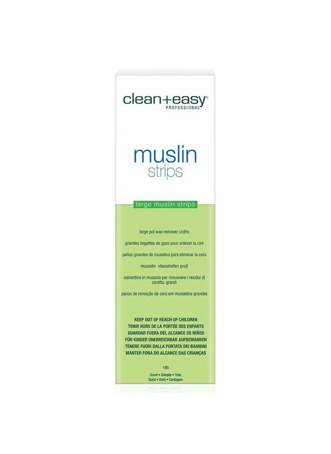 Clean + Easy Muslin Waxing Strips Large Leg 100 Count  - Image 1