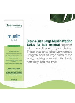 Clean + Easy Muslin Waxing Strips Large Leg 100 Count  - Image 3