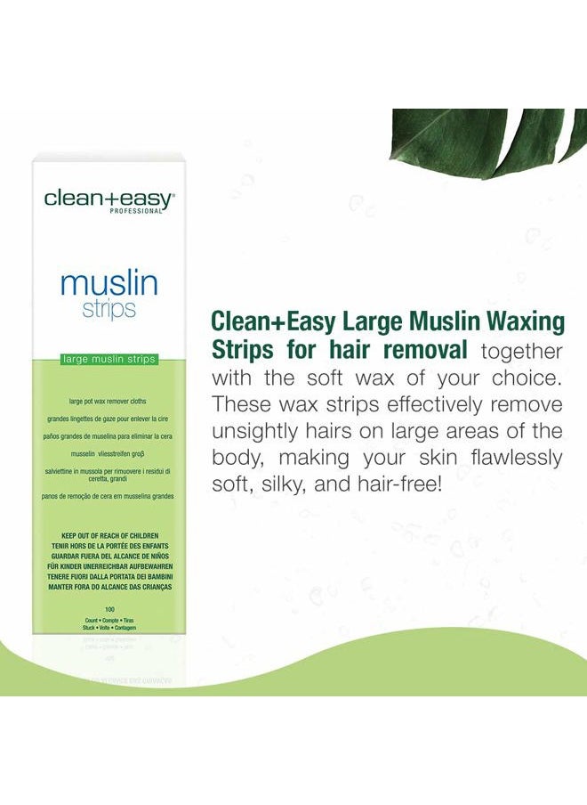 Clean + Easy Muslin Waxing Strips Large Leg 100 Count  - Image 3