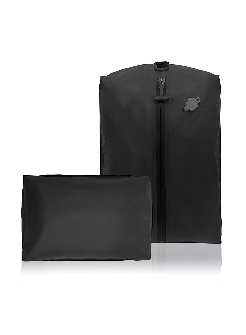 HOMESTAR 17L Vacuum Bag for Travel, Reusable Compression Bag with IPX8 Waterproof Zipper, Save Space for Suitcase, Backpack and Carry on (Black, ExtraLarge, No Pump) - Image 1