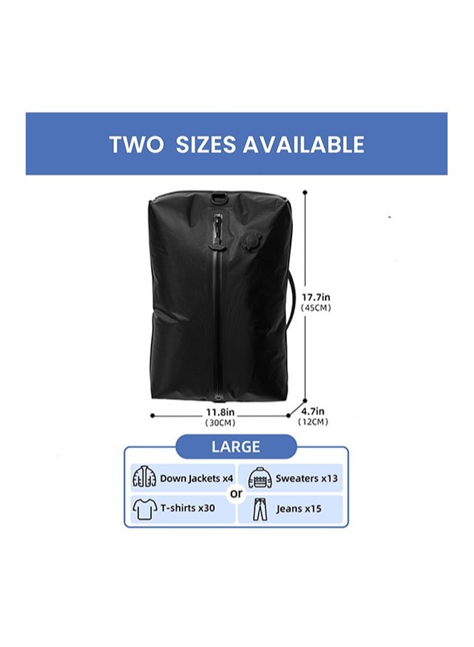 HOMESTAR 17L Vacuum Bag for Travel, Reusable Compression Bag with IPX8 Waterproof Zipper, Save Space for Suitcase, Backpack and Carry on (Black, ExtraLarge, No Pump) - Image 2
