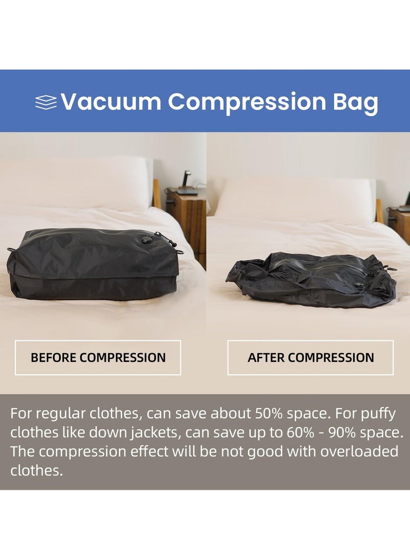 HOMESTAR 17L Vacuum Bag for Travel, Reusable Compression Bag with IPX8 Waterproof Zipper, Save Space for Suitcase, Backpack and Carry on (Black, ExtraLarge, No Pump) - Image 3