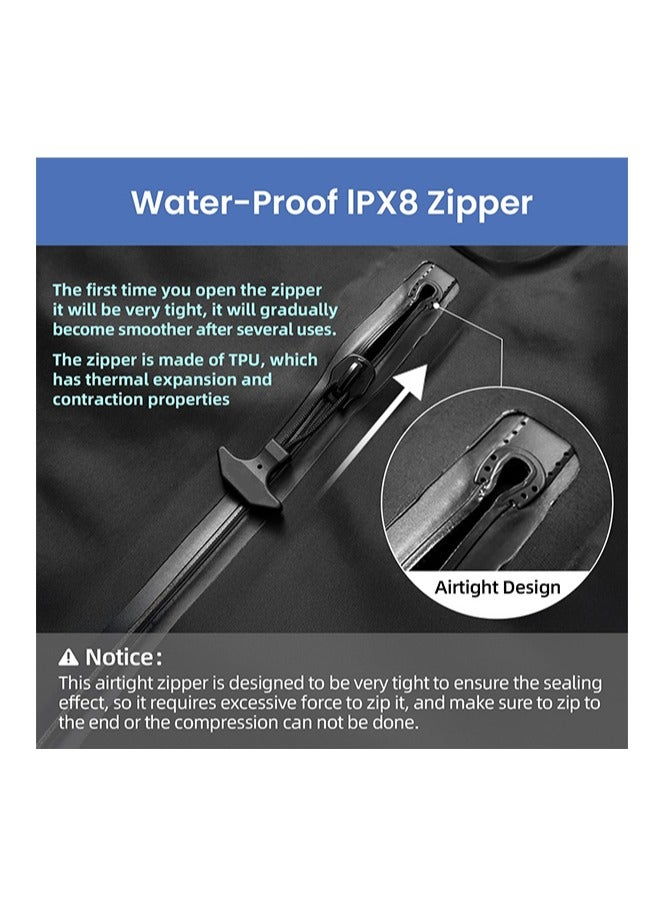 HOMESTAR 17L Vacuum Bag for Travel, Reusable Compression Bag with IPX8 Waterproof Zipper, Save Space for Suitcase, Backpack and Carry on (Black, ExtraLarge, No Pump) - Image 4