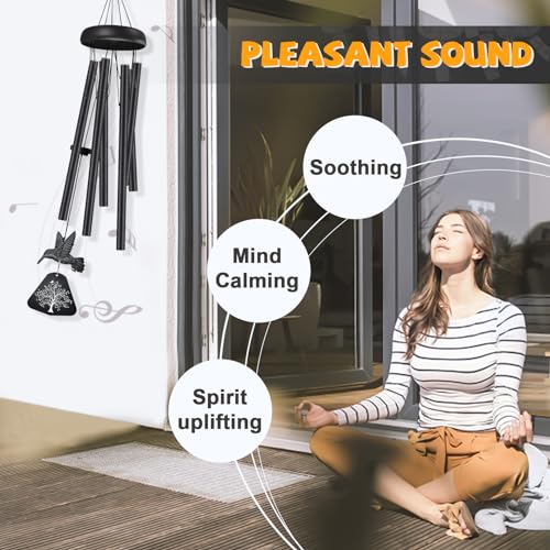 Synhonty Sympathy Wind Chimes for Outside Deep Tone, Memorial Wind Chimes for Loss of Loved One Prime, Bereavement Condolence Remembrance Funeral Gifts for Grieving Friends Loss of Mother Father - Image 4
