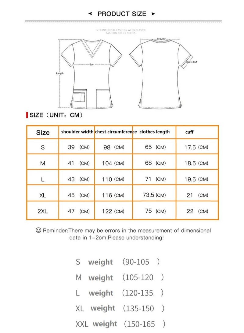 Gasin Cartoon Print Nurse Uniform Men Women Surgical Gown Scrub Tops - Image 2