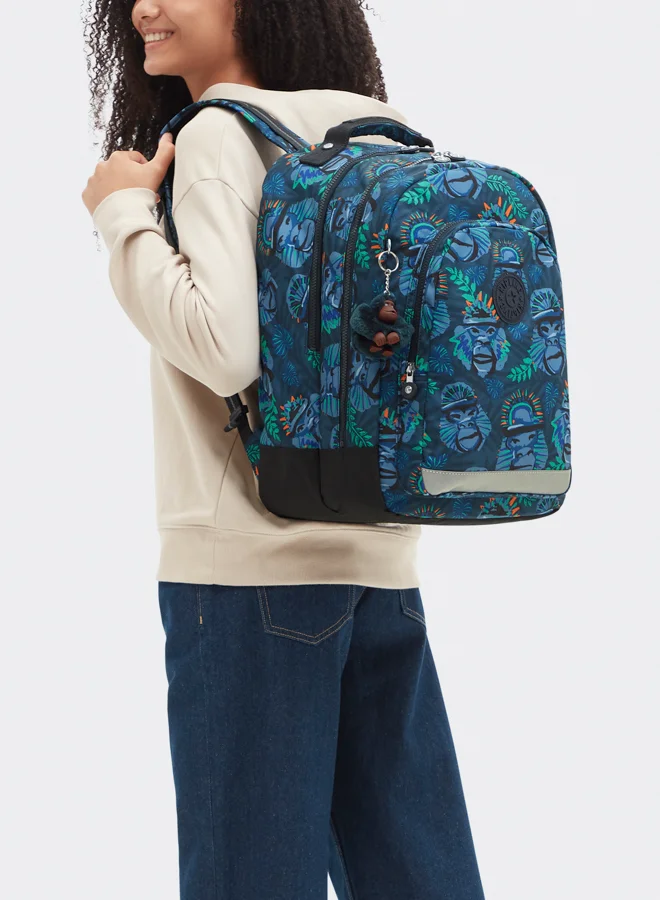 kipling Large backpack (with laptop protection) Unisex Blue Monkey Fun Class Room