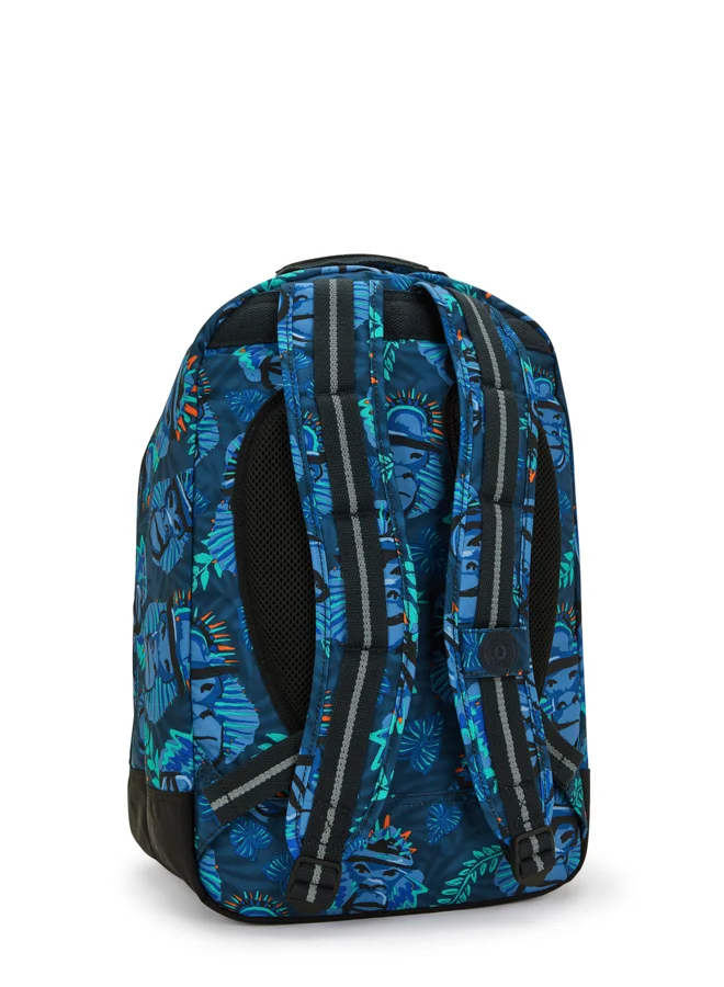 kipling Large backpack (with laptop protection) Unisex Blue Monkey Fun Class Room