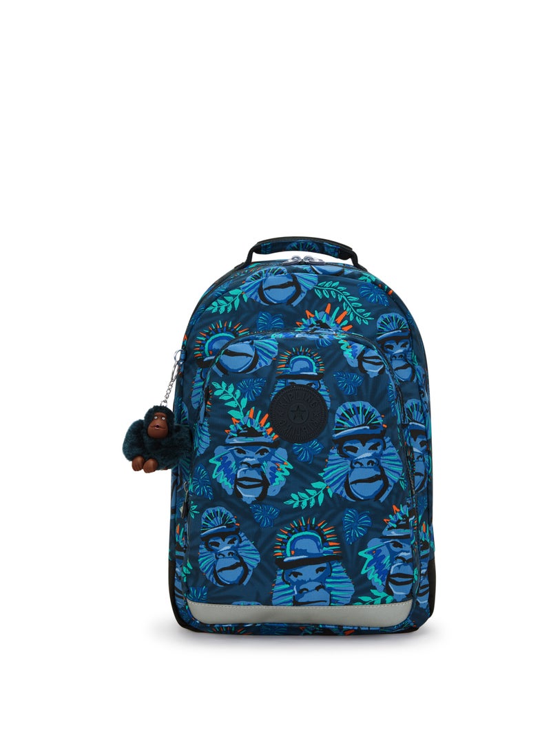 kipling Class Room Blue Monkey Fun Large Backpack  - Image 1