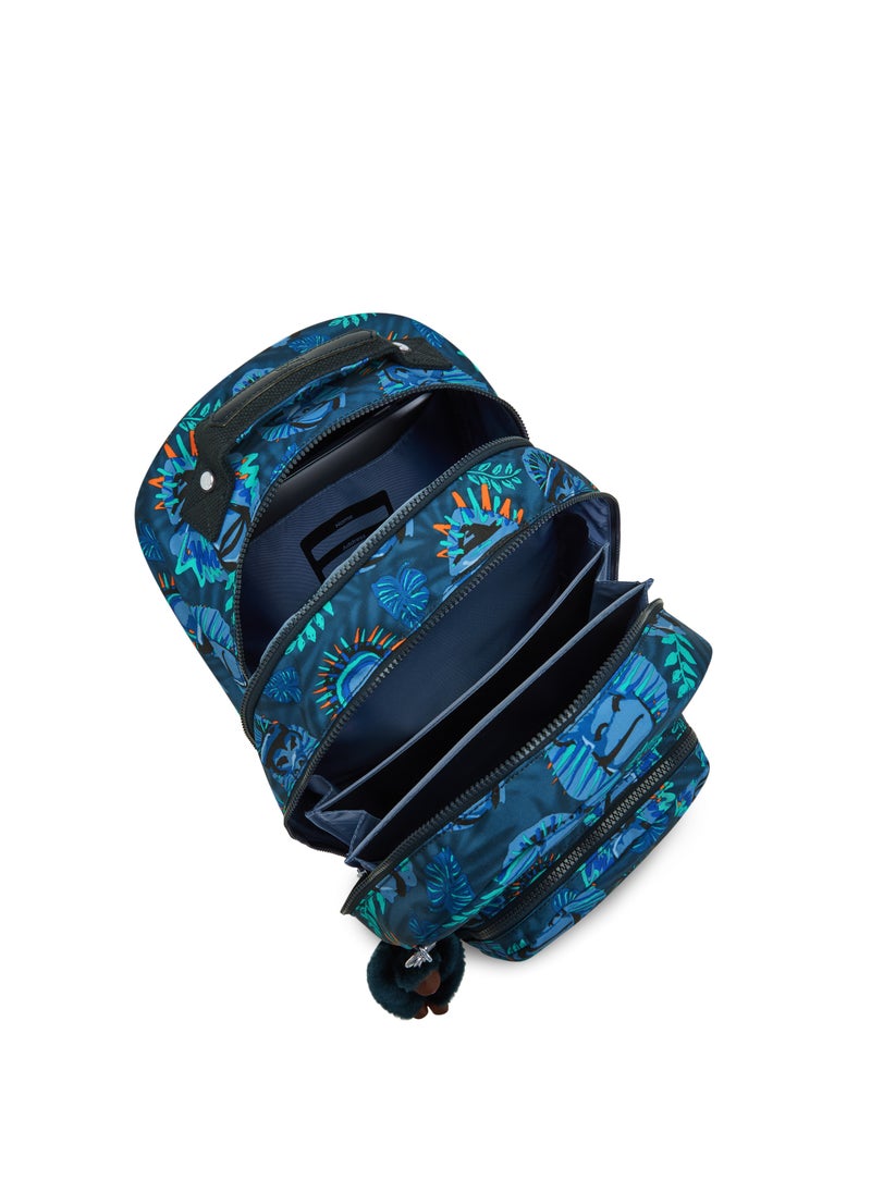kipling Class Room Blue Monkey Fun Large Backpack  - Image 3