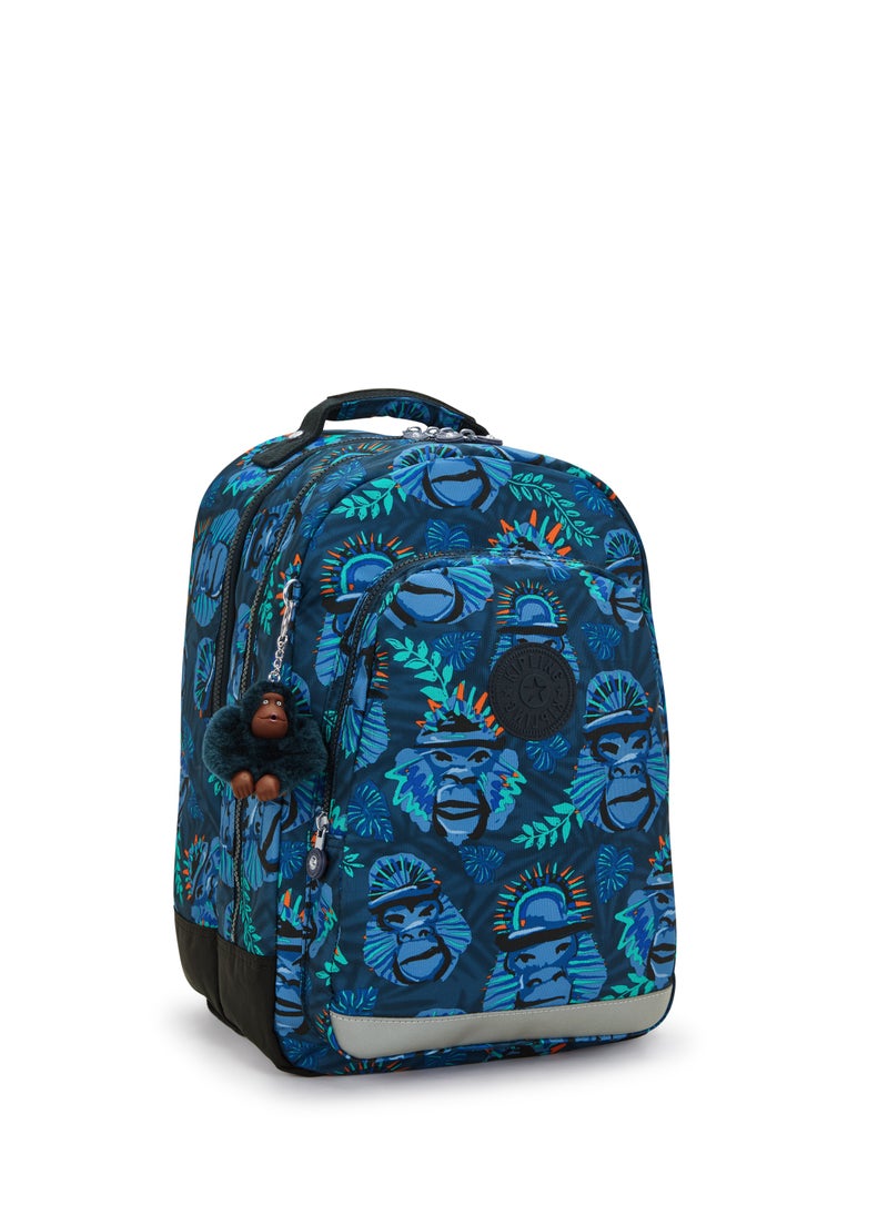 kipling Class Room Blue Monkey Fun Large Backpack  - Image 4