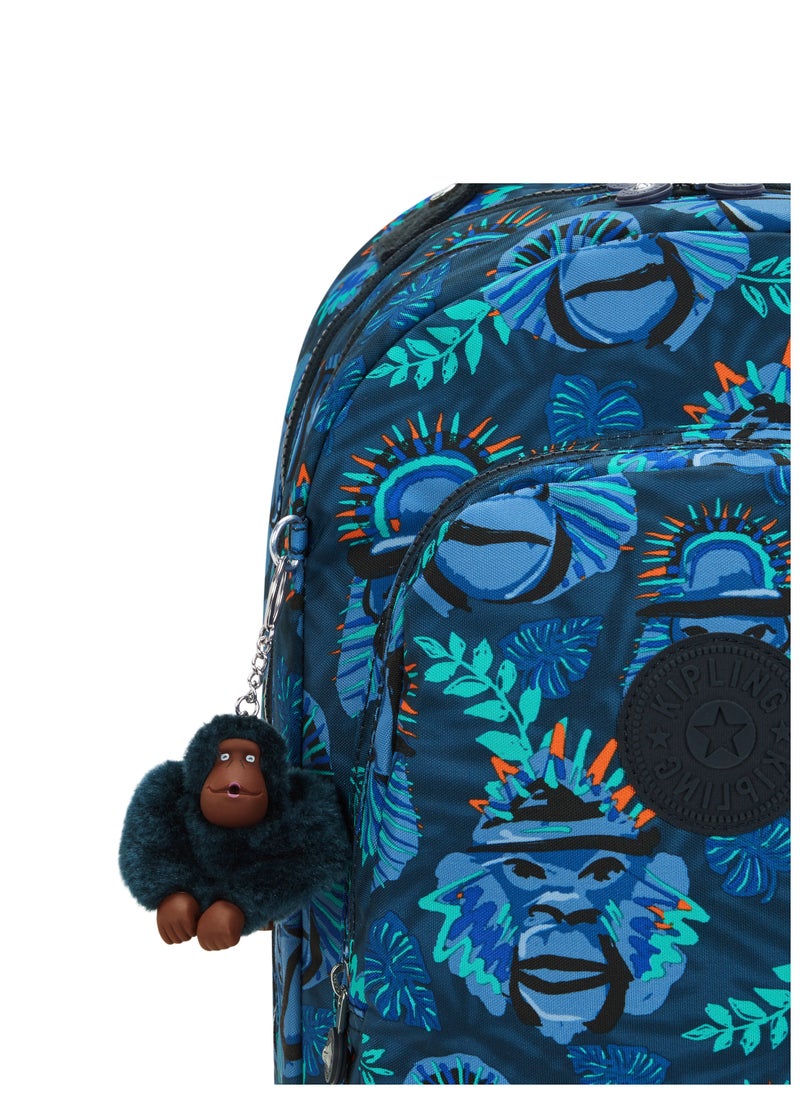 kipling Class Room Blue Monkey Fun Large Backpack  - Image 5