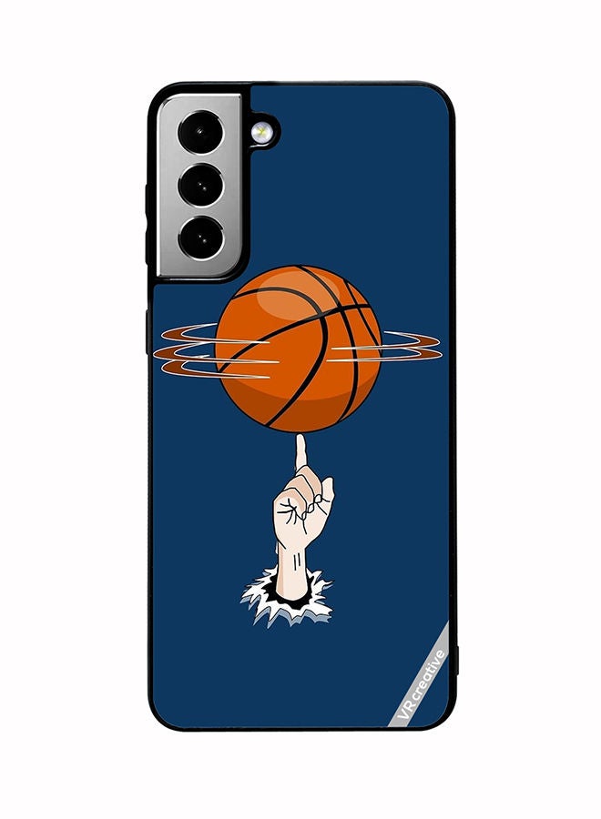 VR CREATIVE Protective Case Cover For Samsung Galaxy S21 FE 5G Basket Ball In Hand Design Multicolour - Image 1