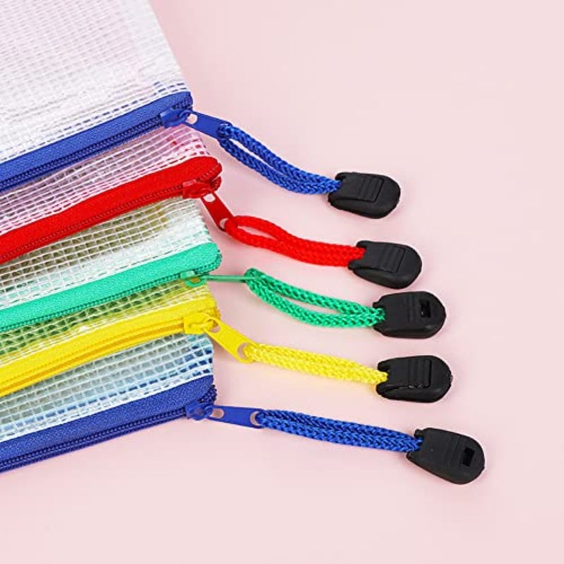 5 Pcs A3 PVC File Storage Bags File Folder Pouch Document Organizer Bag File Holder Wallet with Zipper for School Office - Image 4