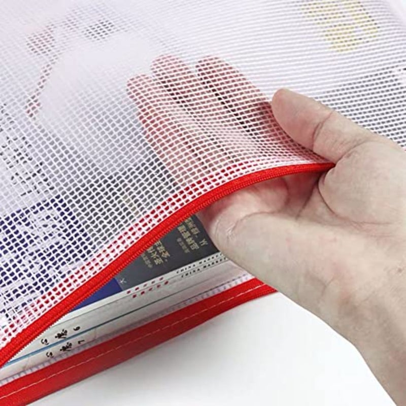 5 Pcs A3 PVC File Storage Bags File Folder Pouch Document Organizer Bag File Holder Wallet with Zipper for School Office - Image 3