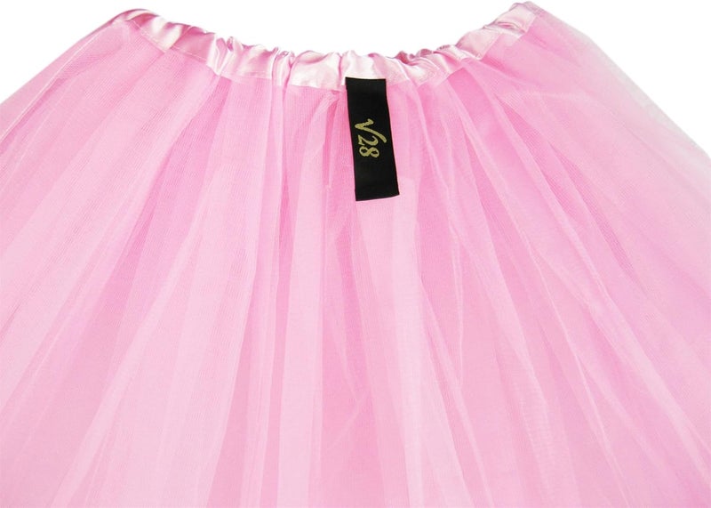 v28 Women's, Teen, Adult Classic Elastic 3, 4, 5 Layered Tulle Tutu Skirt - Image 4