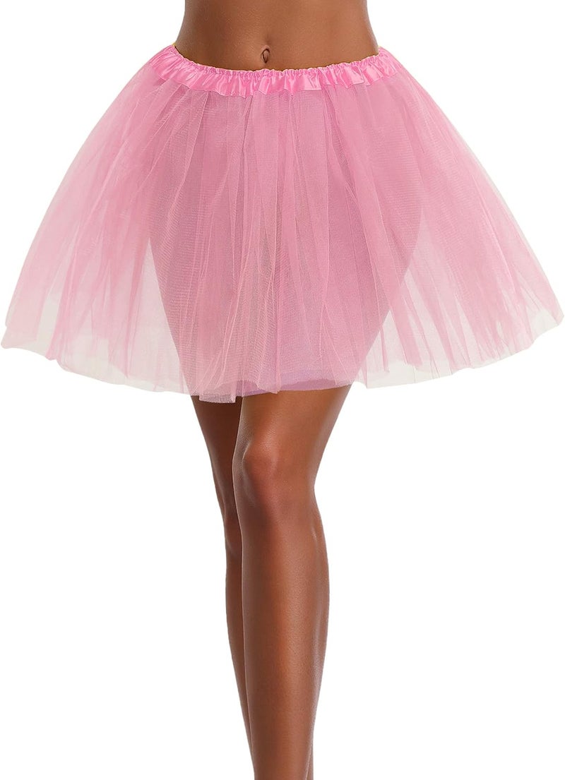 v28 Women's, Teen, Adult Classic Elastic 3, 4, 5 Layered Tulle Tutu Skirt - Image 1