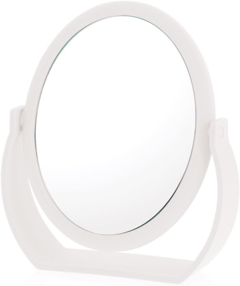 Danielle 7X Soft Touch Oval Vanity Mirror, White (D1068WT)